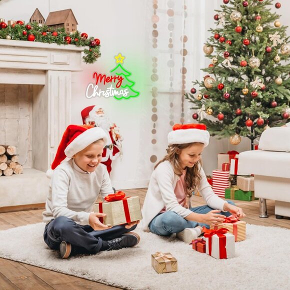 Merry Christmas Neon Sign Led Candy Dimmable Light Up Sign for Party Kids - Picture 6 of 7